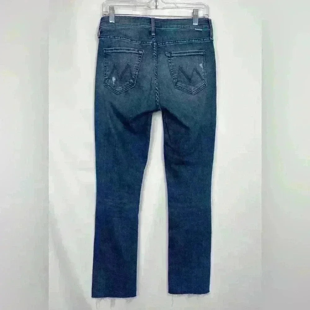 Mother Mid Rise Dazzler Ankle Fray in Weekend Warrior Straight Leg Jeans Size 27 - Picture 4 of 12